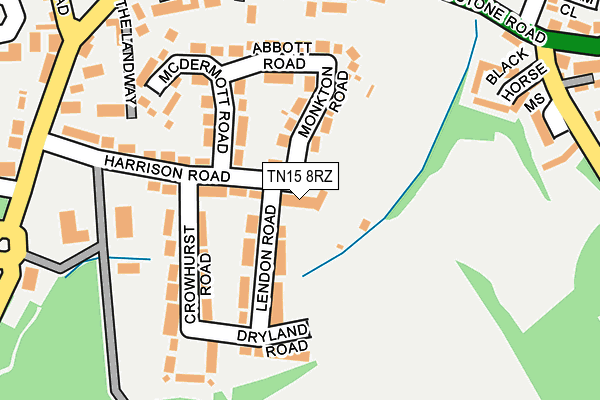 TN15 8RZ map - OS OpenMap – Local (Ordnance Survey)