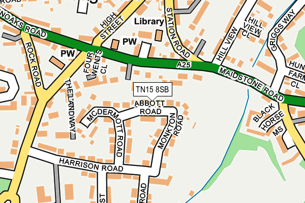 TN15 8SB map - OS OpenMap – Local (Ordnance Survey)