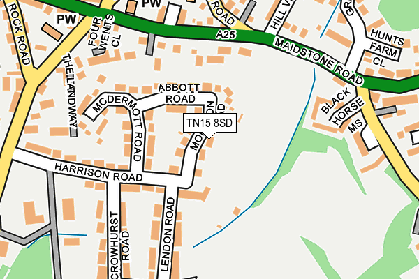 TN15 8SD map - OS OpenMap – Local (Ordnance Survey)