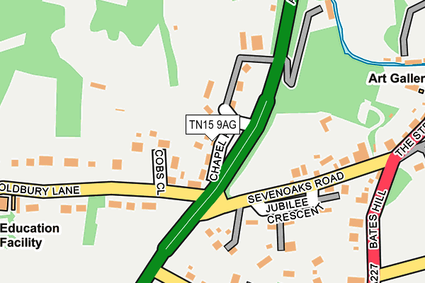 TN15 9AG map - OS OpenMap – Local (Ordnance Survey)