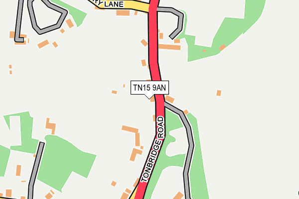 TN15 9AN map - OS OpenMap – Local (Ordnance Survey)