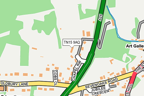 TN15 9AQ map - OS OpenMap – Local (Ordnance Survey)