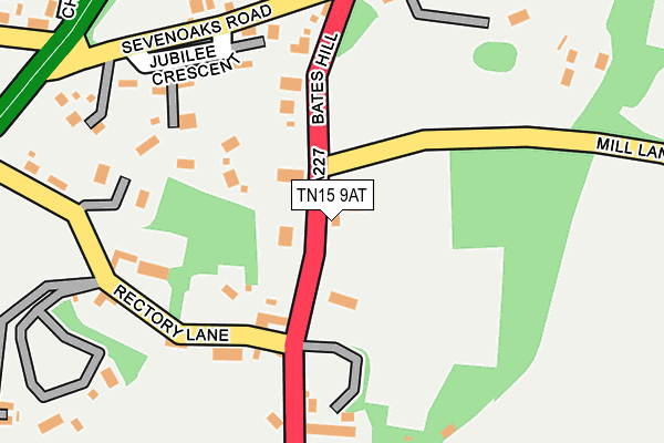 TN15 9AT map - OS OpenMap – Local (Ordnance Survey)