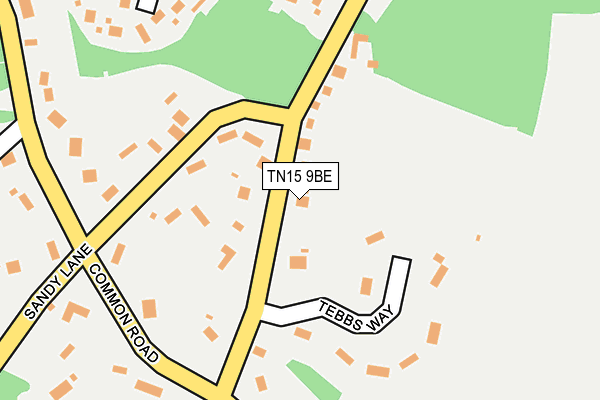 TN15 9BE map - OS OpenMap – Local (Ordnance Survey)