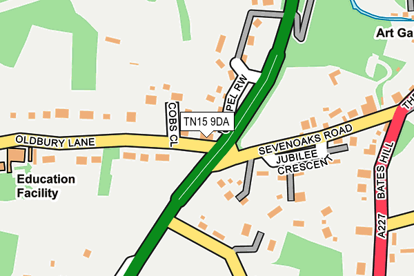 TN15 9DA map - OS OpenMap – Local (Ordnance Survey)