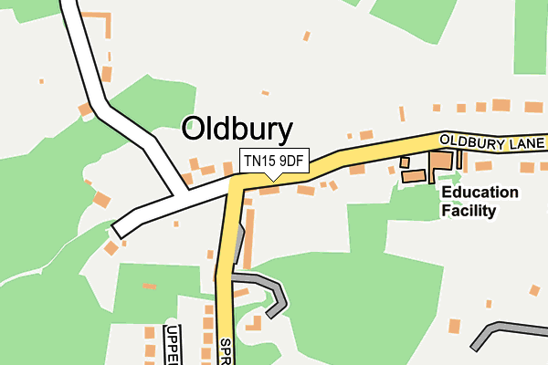 TN15 9DF map - OS OpenMap – Local (Ordnance Survey)