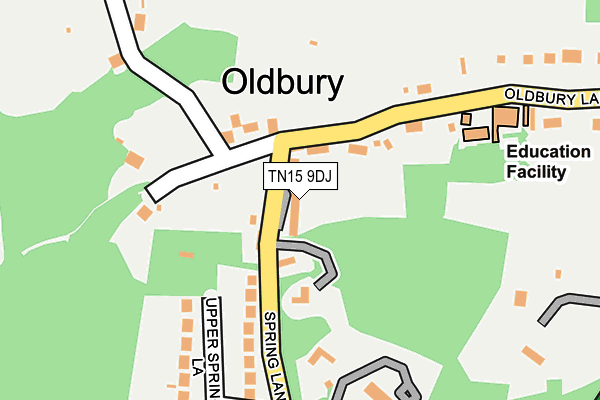 TN15 9DJ map - OS OpenMap – Local (Ordnance Survey)