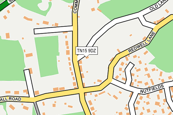TN15 9DZ map - OS OpenMap – Local (Ordnance Survey)