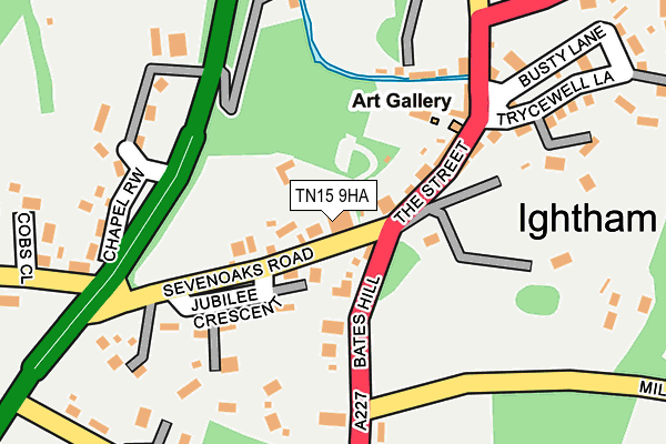 TN15 9HA map - OS OpenMap – Local (Ordnance Survey)