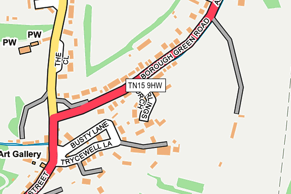 TN15 9HW map - OS OpenMap – Local (Ordnance Survey)