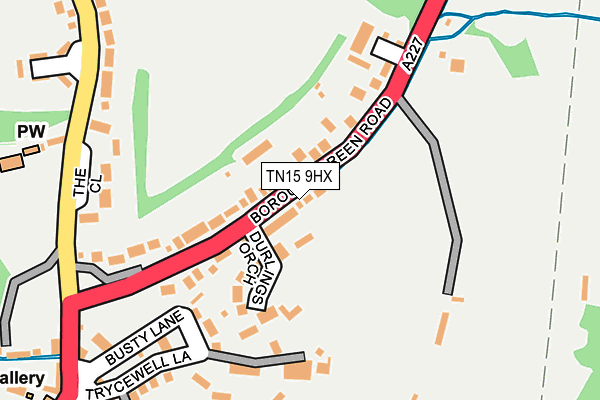 TN15 9HX map - OS OpenMap – Local (Ordnance Survey)
