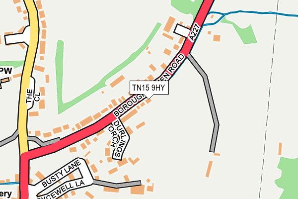 TN15 9HY map - OS OpenMap – Local (Ordnance Survey)