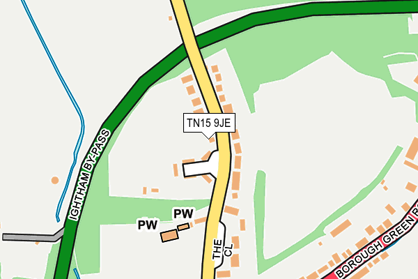 TN15 9JE map - OS OpenMap – Local (Ordnance Survey)