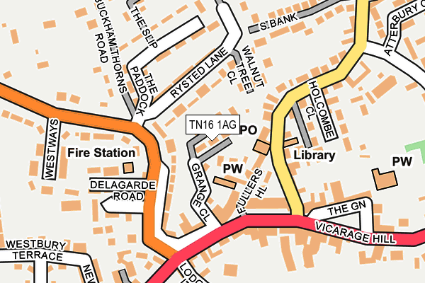 TN16 1AG map - OS OpenMap – Local (Ordnance Survey)