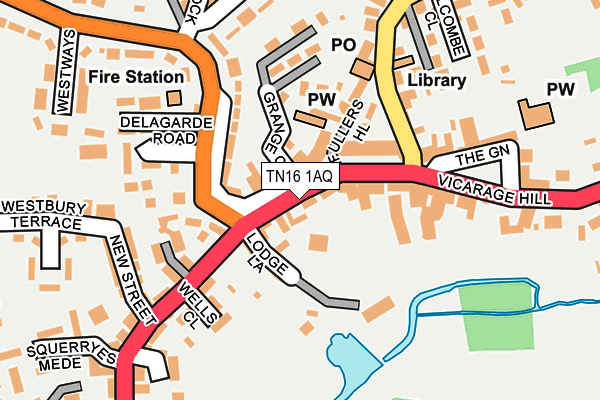 TN16 1AQ map - OS OpenMap – Local (Ordnance Survey)