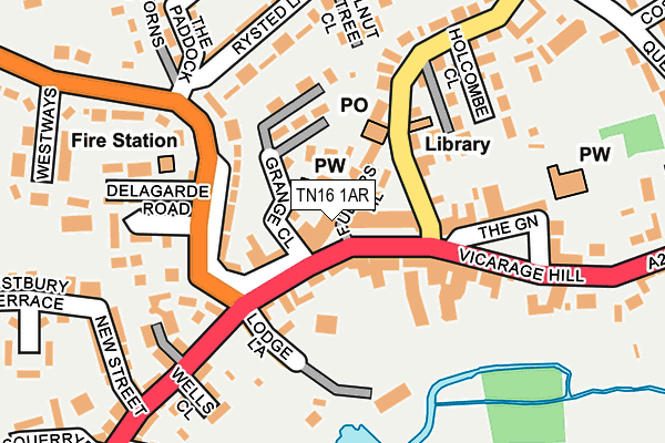 TN16 1AR map - OS OpenMap – Local (Ordnance Survey)