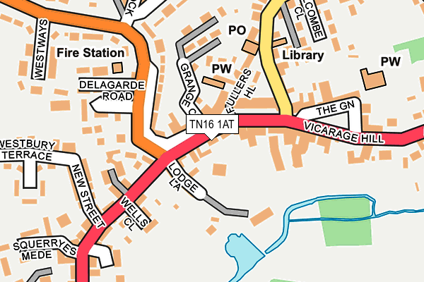 TN16 1AT map - OS OpenMap – Local (Ordnance Survey)