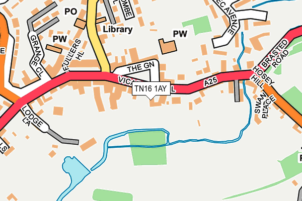 TN16 1AY map - OS OpenMap – Local (Ordnance Survey)