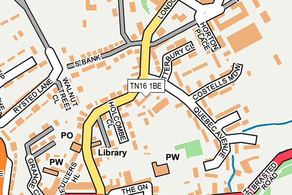 TN16 1BE map - OS OpenMap – Local (Ordnance Survey)