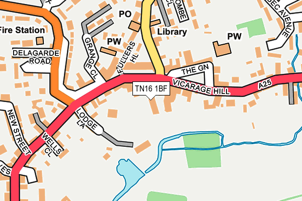 TN16 1BF map - OS OpenMap – Local (Ordnance Survey)