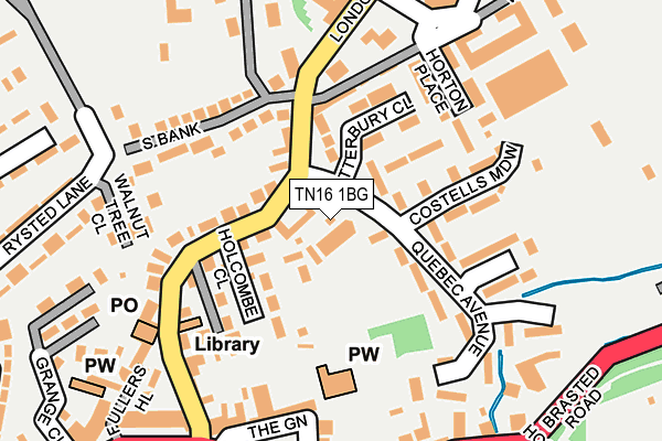 TN16 1BG map - OS OpenMap – Local (Ordnance Survey)