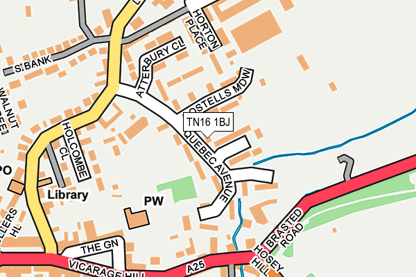 TN16 1BJ map - OS OpenMap – Local (Ordnance Survey)