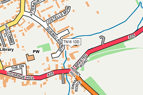 TN16 1DD map - OS OpenMap – Local (Ordnance Survey)