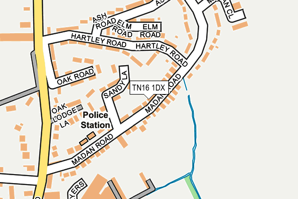 TN16 1DX map - OS OpenMap – Local (Ordnance Survey)