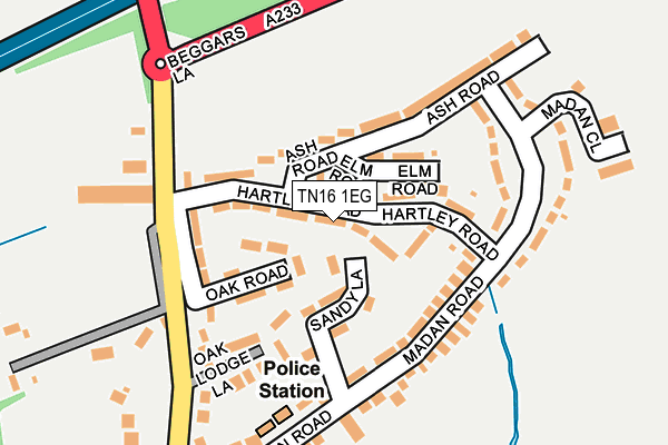 TN16 1EG map - OS OpenMap – Local (Ordnance Survey)