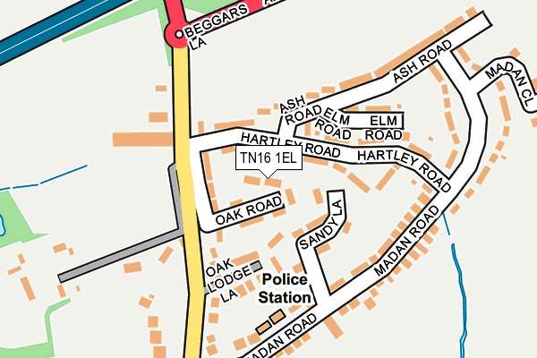 TN16 1EL map - OS OpenMap – Local (Ordnance Survey)