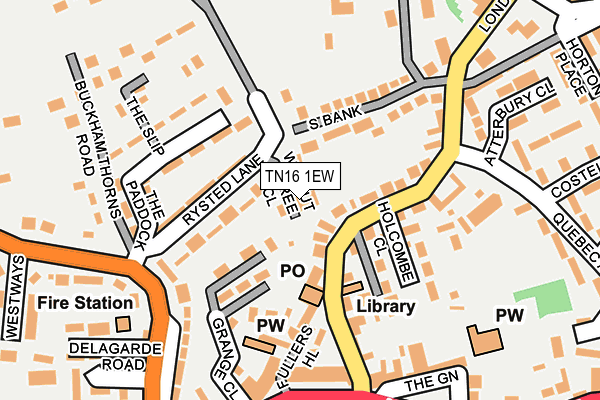 TN16 1EW map - OS OpenMap – Local (Ordnance Survey)