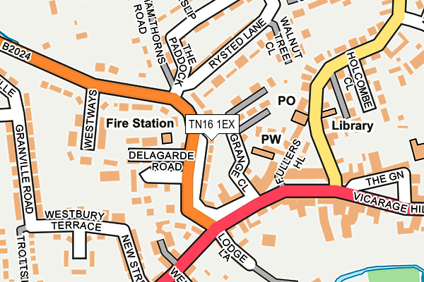 TN16 1EX map - OS OpenMap – Local (Ordnance Survey)