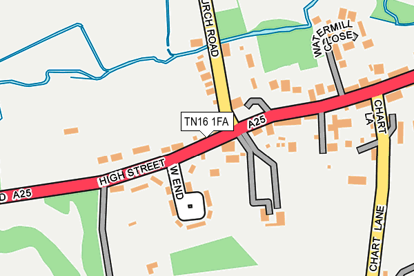 TN16 1FA map - OS OpenMap – Local (Ordnance Survey)