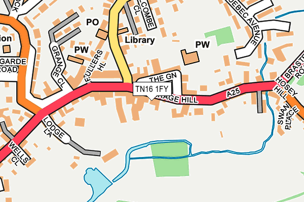 TN16 1FY map - OS OpenMap – Local (Ordnance Survey)