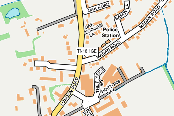 TN16 1GE map - OS OpenMap – Local (Ordnance Survey)