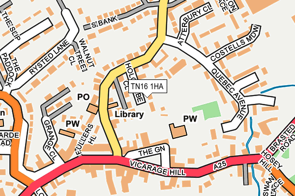 TN16 1HA map - OS OpenMap – Local (Ordnance Survey)