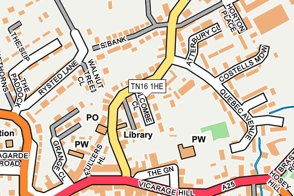 TN16 1HE map - OS OpenMap – Local (Ordnance Survey)