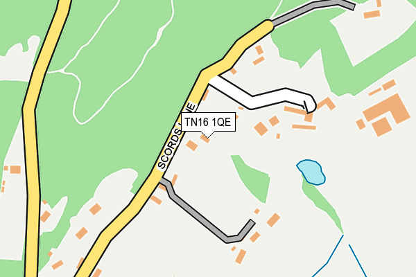 TN16 1QE map - OS OpenMap – Local (Ordnance Survey)