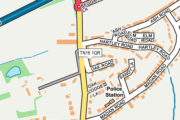 TN16 1QR map - OS OpenMap – Local (Ordnance Survey)