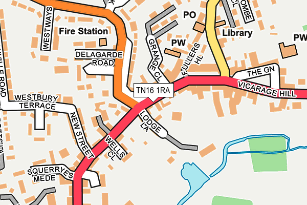 TN16 1RA map - OS OpenMap – Local (Ordnance Survey)