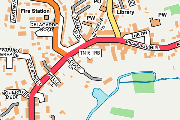 TN16 1RB map - OS OpenMap – Local (Ordnance Survey)