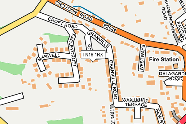 TN16 1RX map - OS OpenMap – Local (Ordnance Survey)