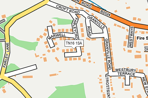TN16 1SA map - OS OpenMap – Local (Ordnance Survey)