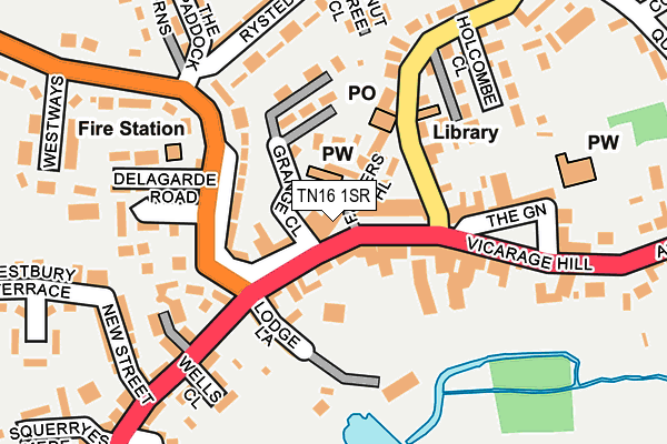 TN16 1SR map - OS OpenMap – Local (Ordnance Survey)