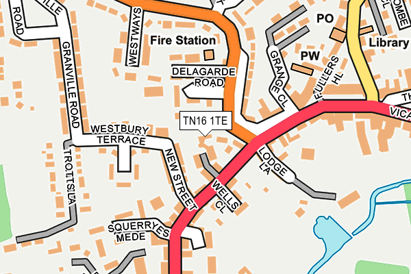 TN16 1TE map - OS OpenMap – Local (Ordnance Survey)