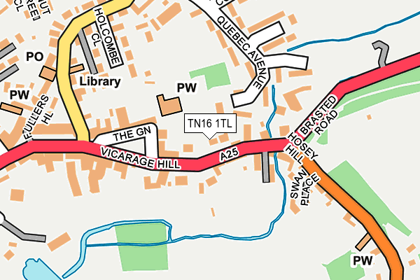 TN16 1TL map - OS OpenMap – Local (Ordnance Survey)