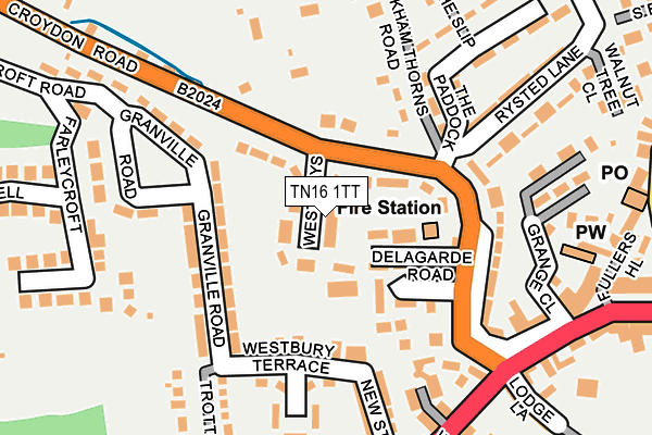 TN16 1TT map - OS OpenMap – Local (Ordnance Survey)