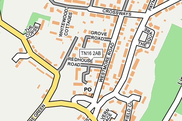 TN16 2AB map - OS OpenMap – Local (Ordnance Survey)