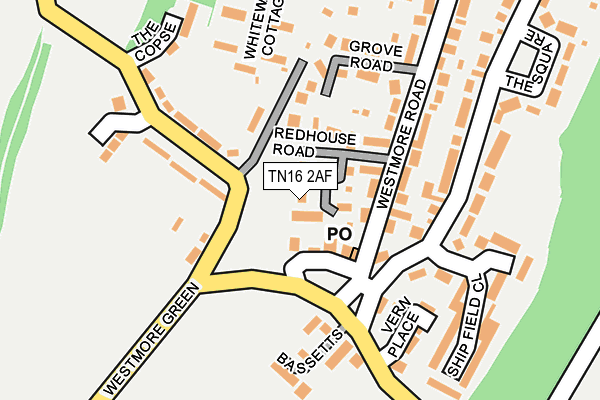 TN16 2AF map - OS OpenMap – Local (Ordnance Survey)