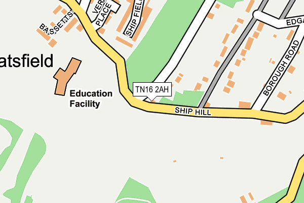 TN16 2AH map - OS OpenMap – Local (Ordnance Survey)